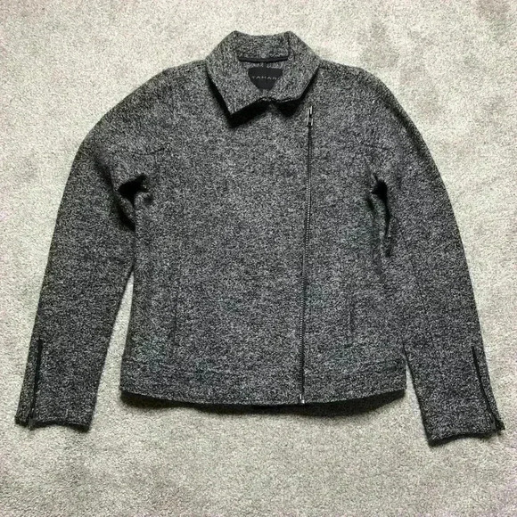 Tahari Boucle Jacket Moto - Picture 1 of 8